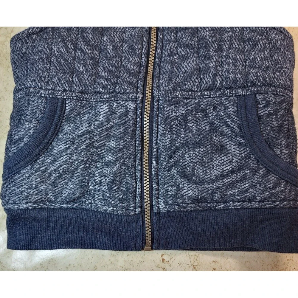 Genuine Kids by OshKosh Blue Knit Zip Front Sherpa Lined Vest Front Pockets 5T‎